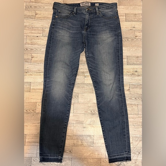 Lucky Brand Women Jeans 6 Blue Ava Skinny Ankle Cheville Frayed Raw Hem Stretch - Picture 1 of 15